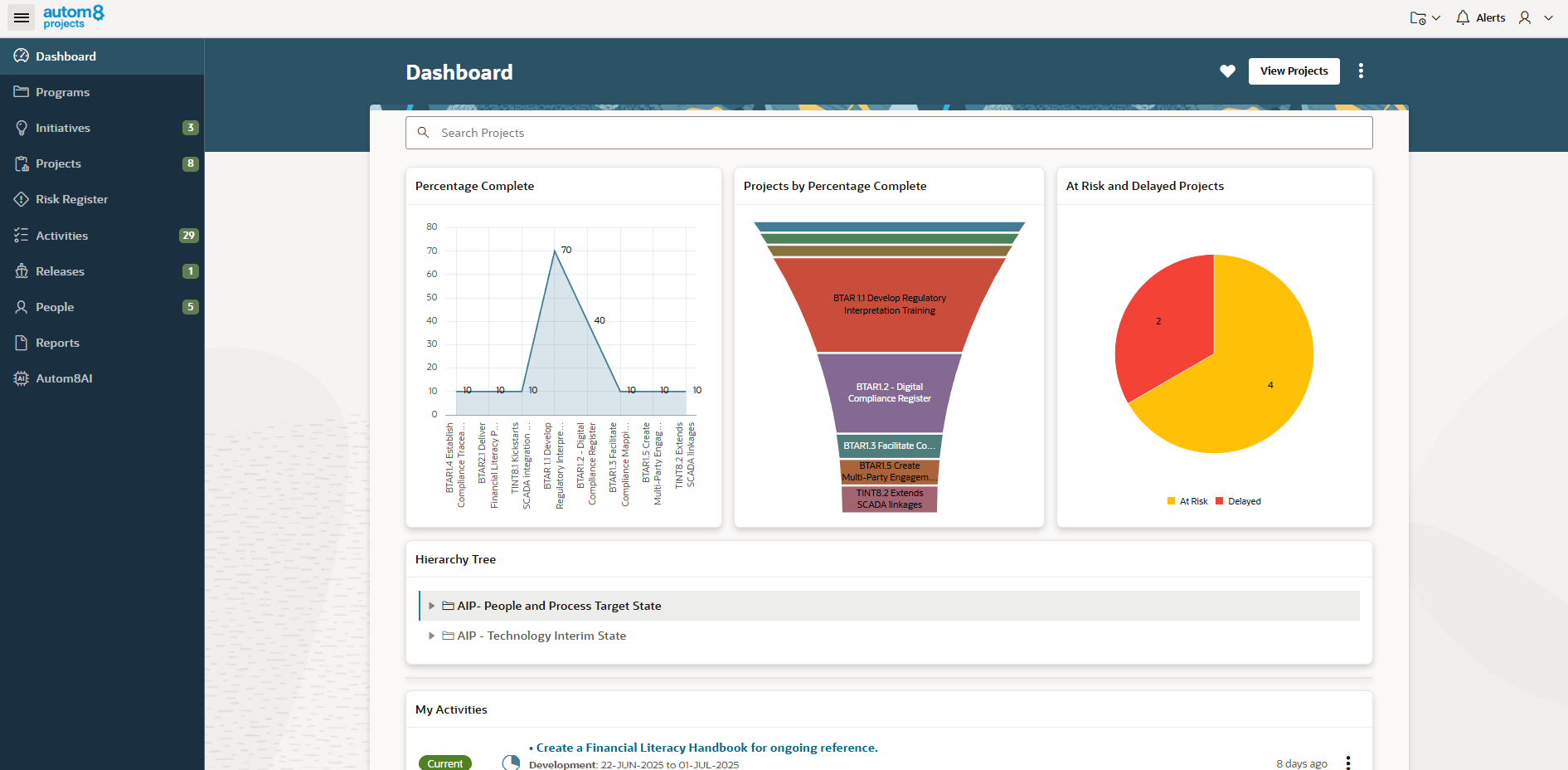 Autom8Projects Dashboard Preview 1